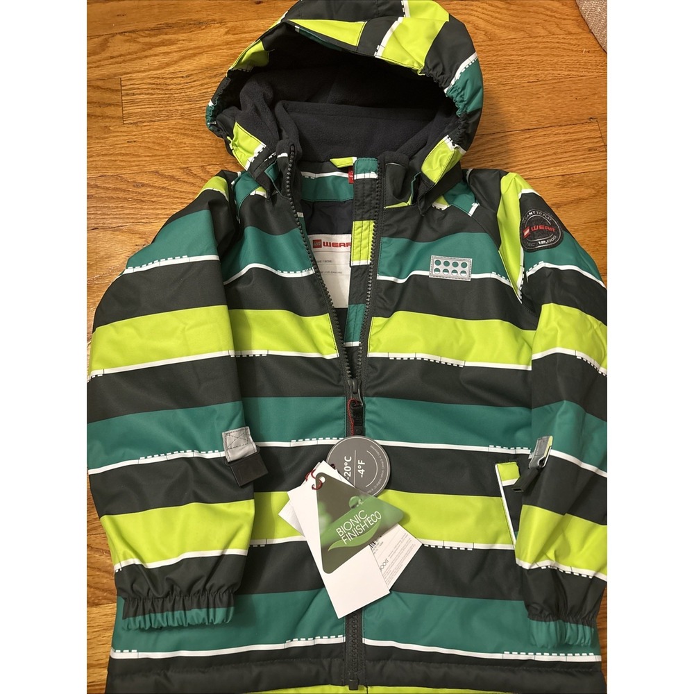 Lego Wear WINTER Jacket Coat  Size 4 Years Green Gray